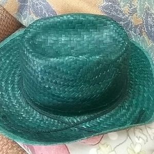 ORIENTAL TRADING Accessories - DEEP TEAL STRAW WESTERN HAT ORIENTAL TRADING Accessories - DEEP TEAL STRAW WESTERN HAT